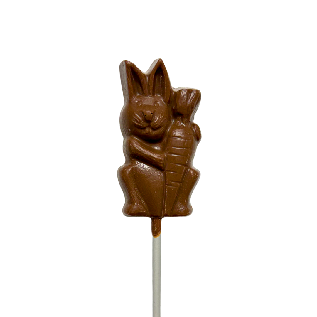 Bunny Holding Carrot Lollipop