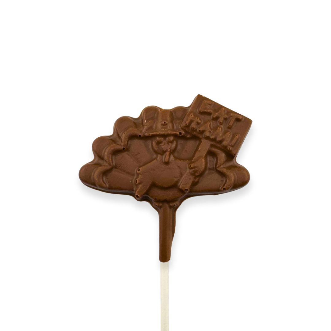 Turkey "Eat Ham!" Chocolate Lollipop