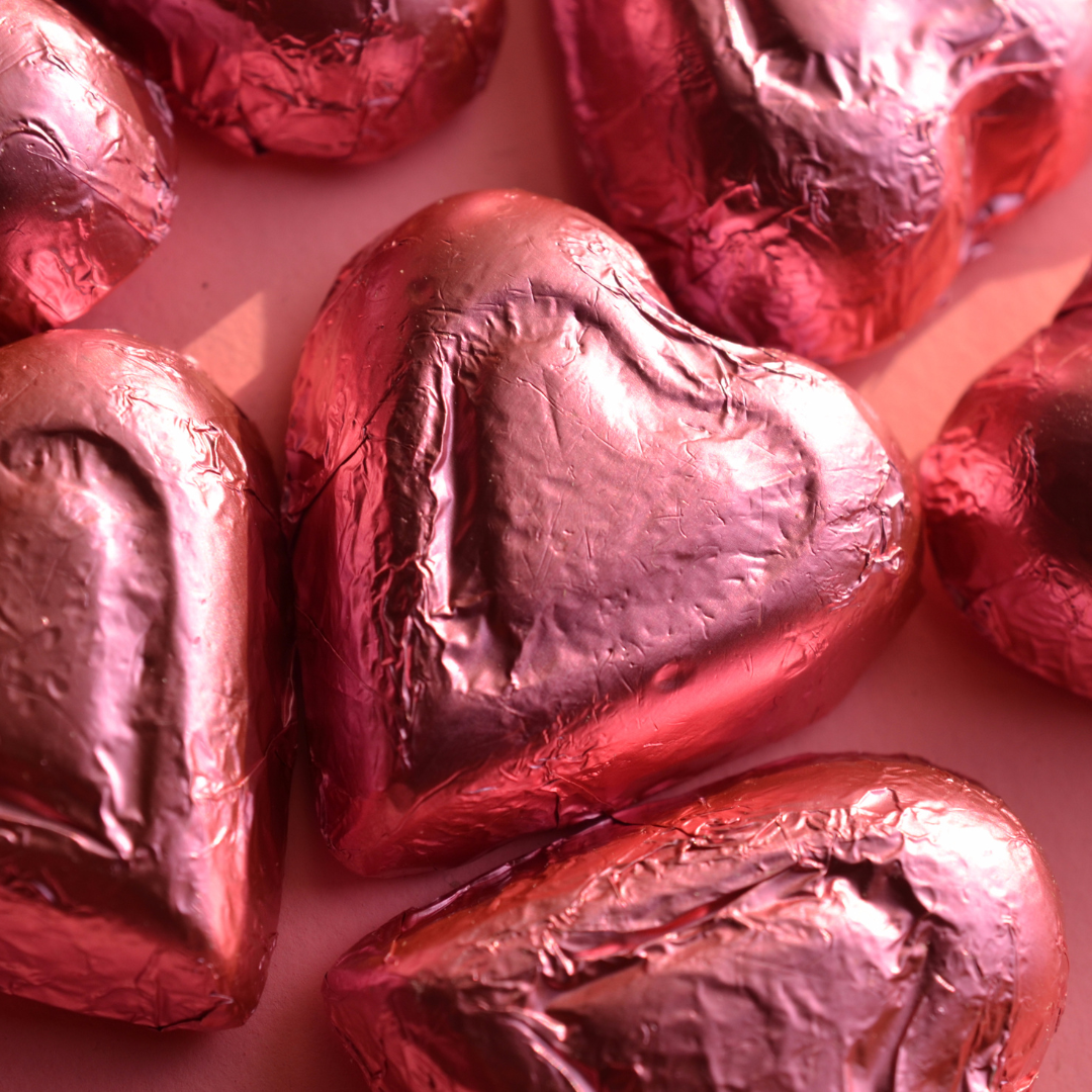 Chocolate Foil Hearts