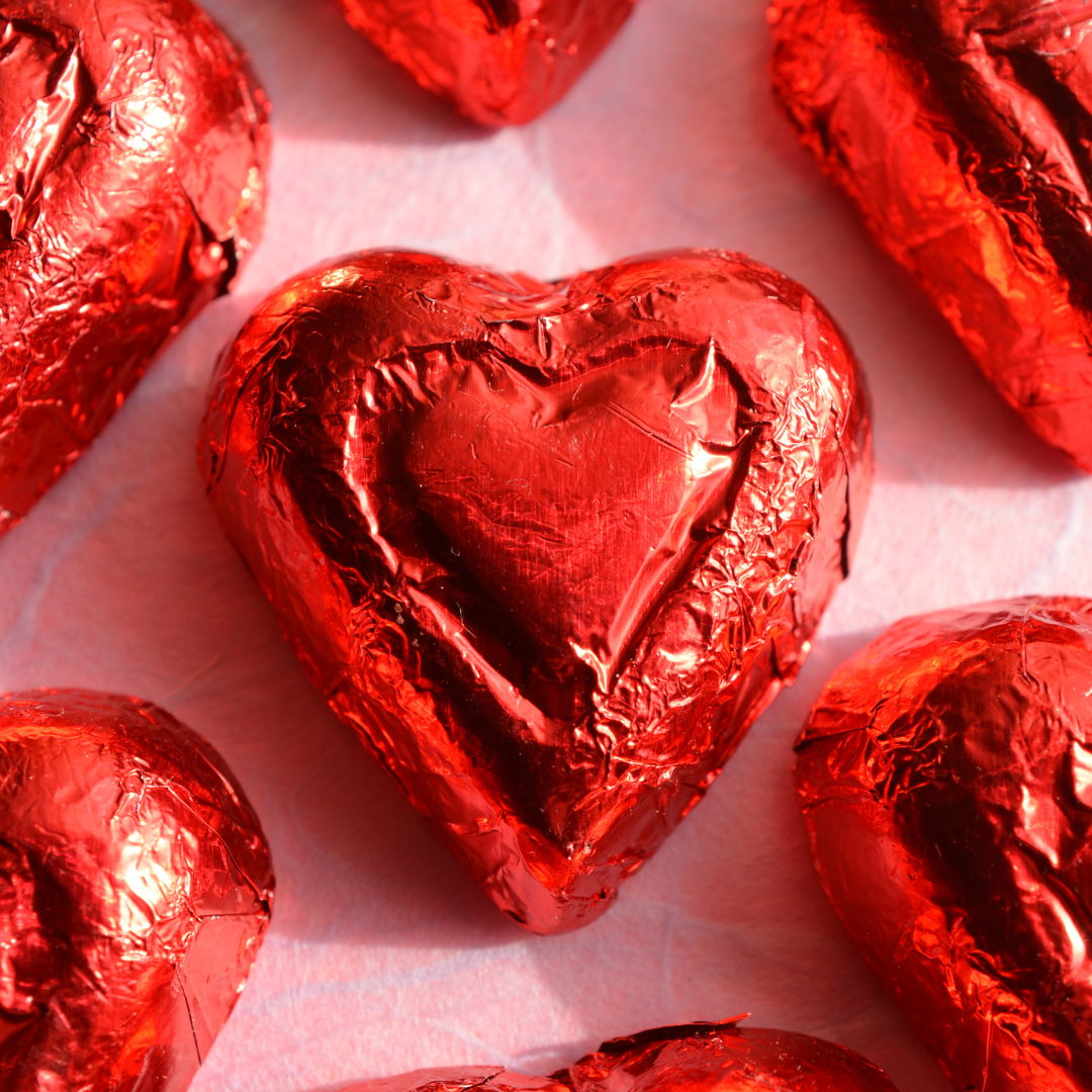 Chocolate Foil Hearts