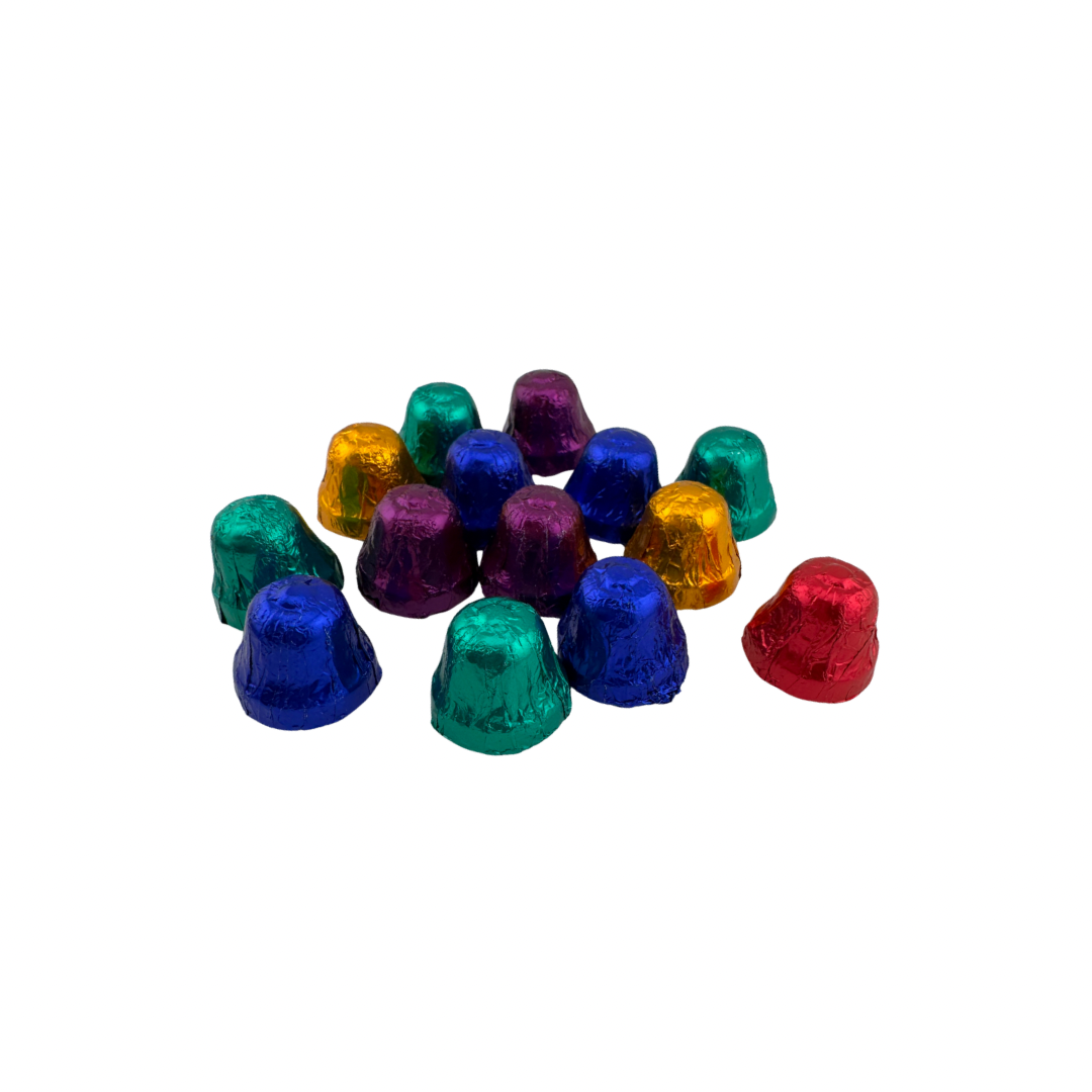 Foiled Dark Chocolate Bells