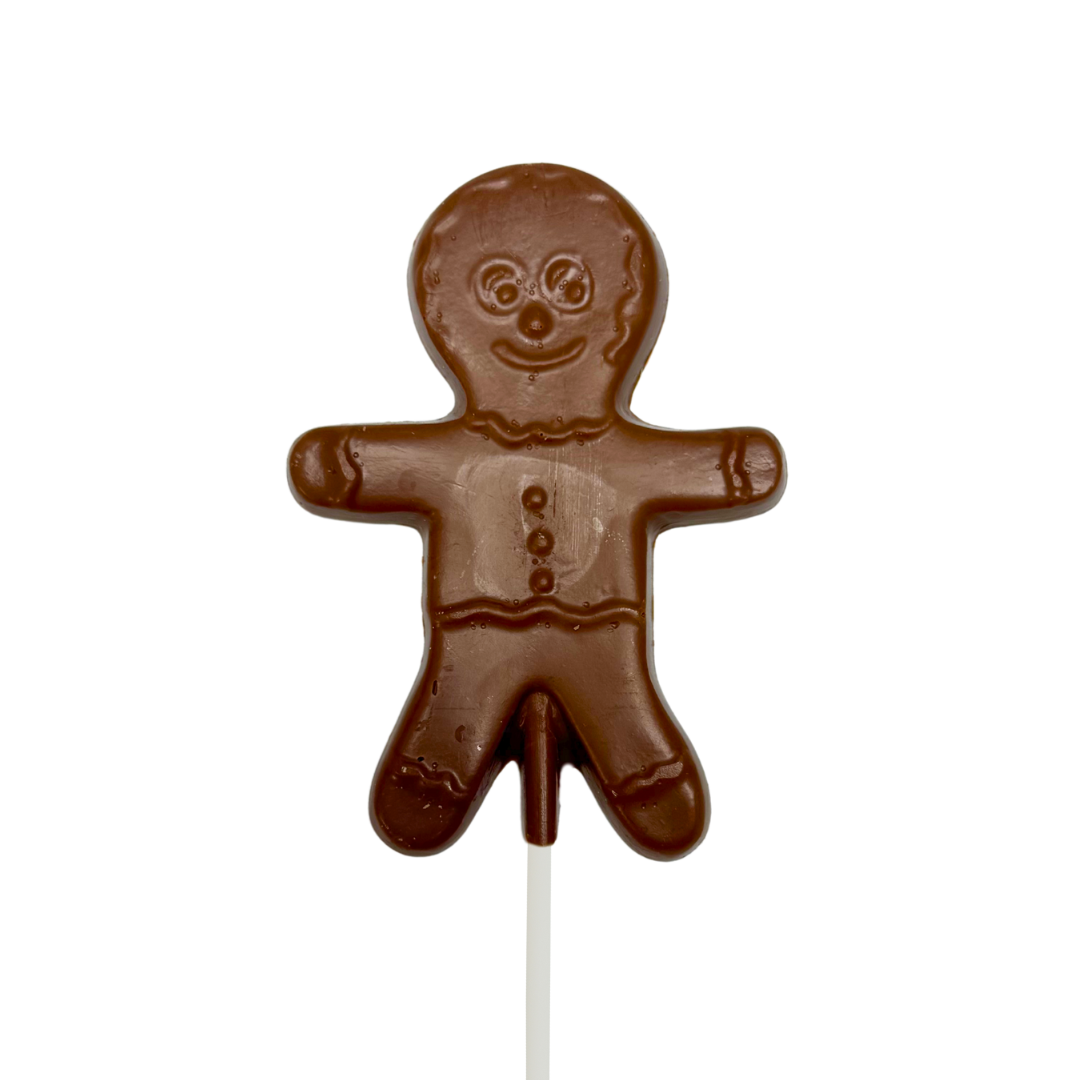 Gingerbread Man Chocolate Lollipop