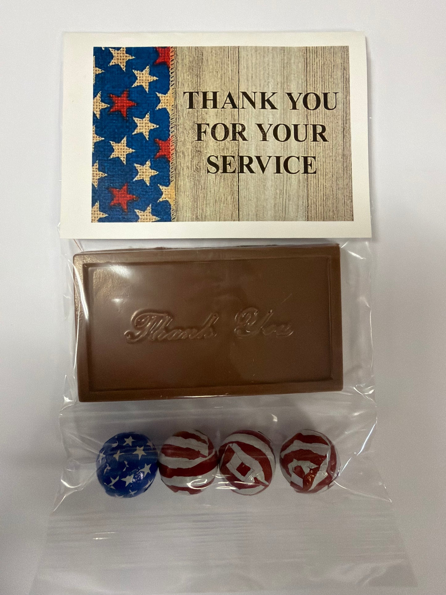 Thank You for Your Service Chocolate Plaque