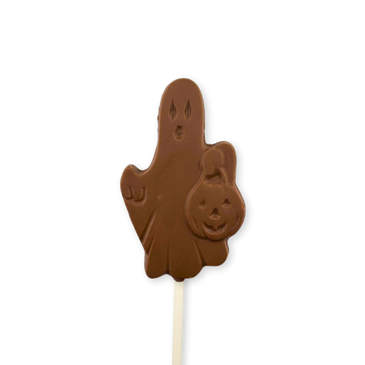 Ghost and Pumpkin Chocolate Lollipop
