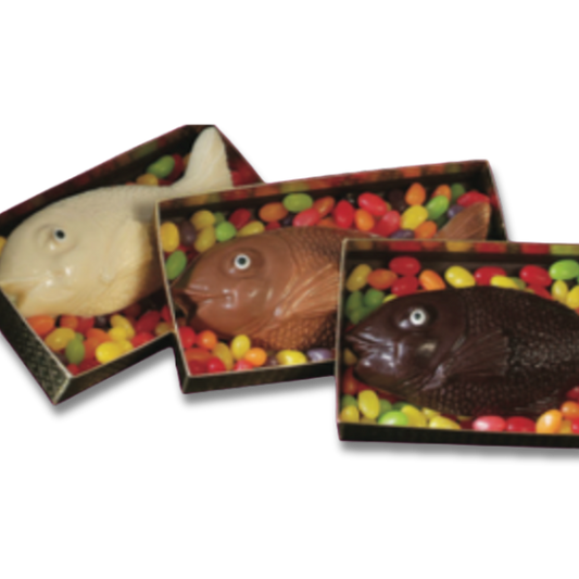 Chocolate Fish with Jelly Beans