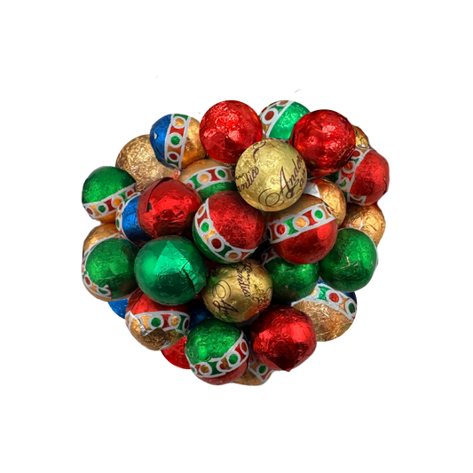 Solid Chocolate Holiday Foiled Balls