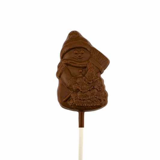 Snowman with Tree Chocolate Lollipop