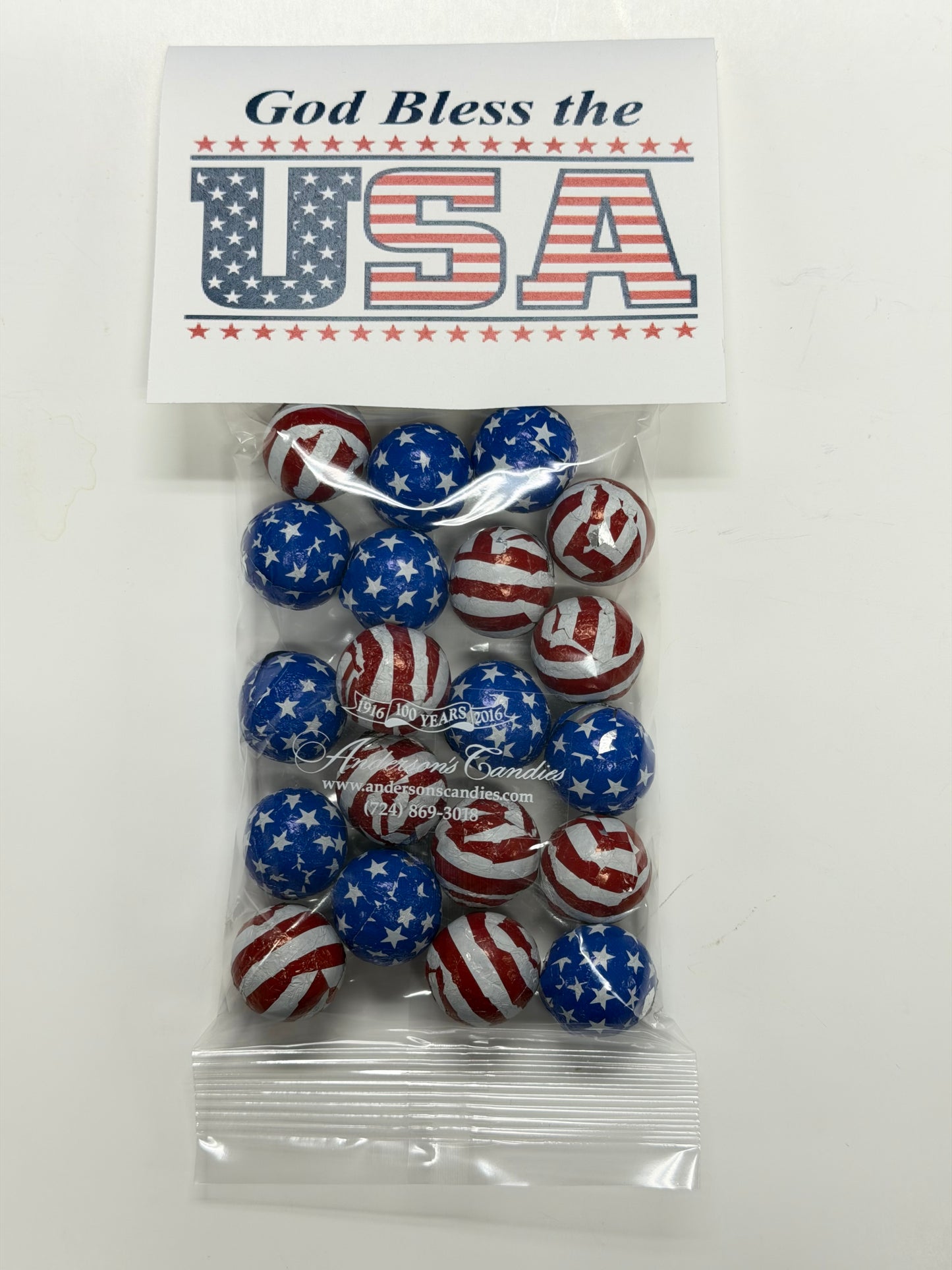 Patriotic Foil-Wrapped Chocolates