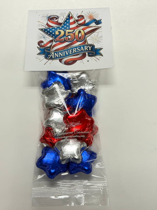 Patriotic Foil-Wrapped Stars