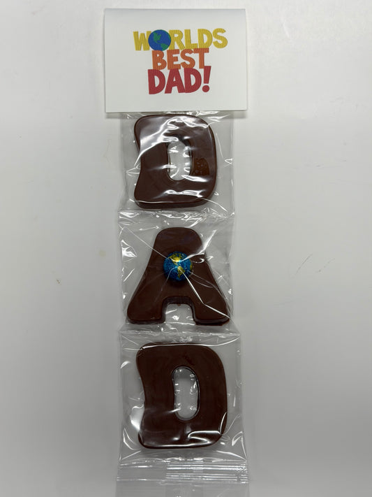 World's Best Dad Chocolate Letters